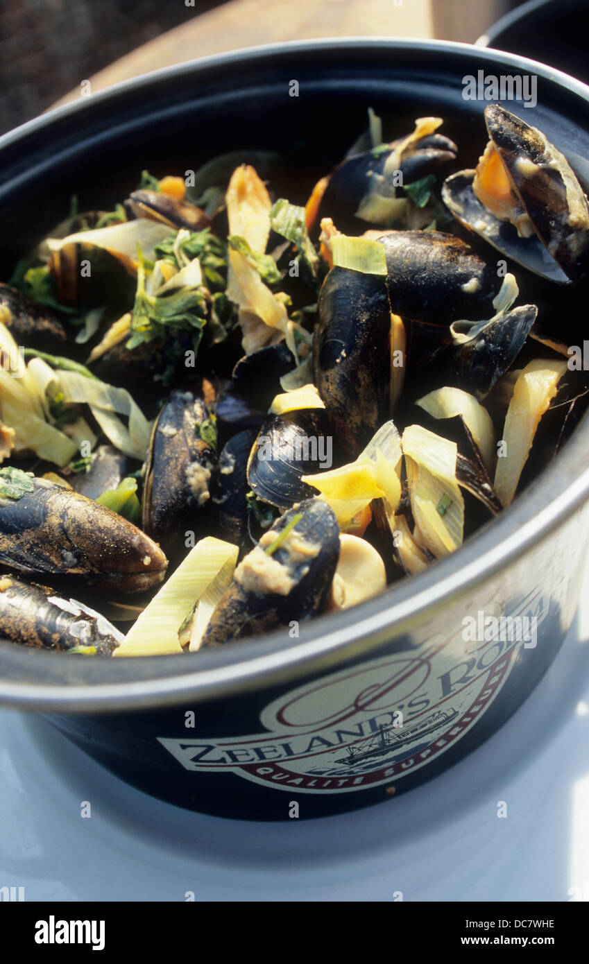 Moules Marinade in Zealand, Holland. Stock Photo