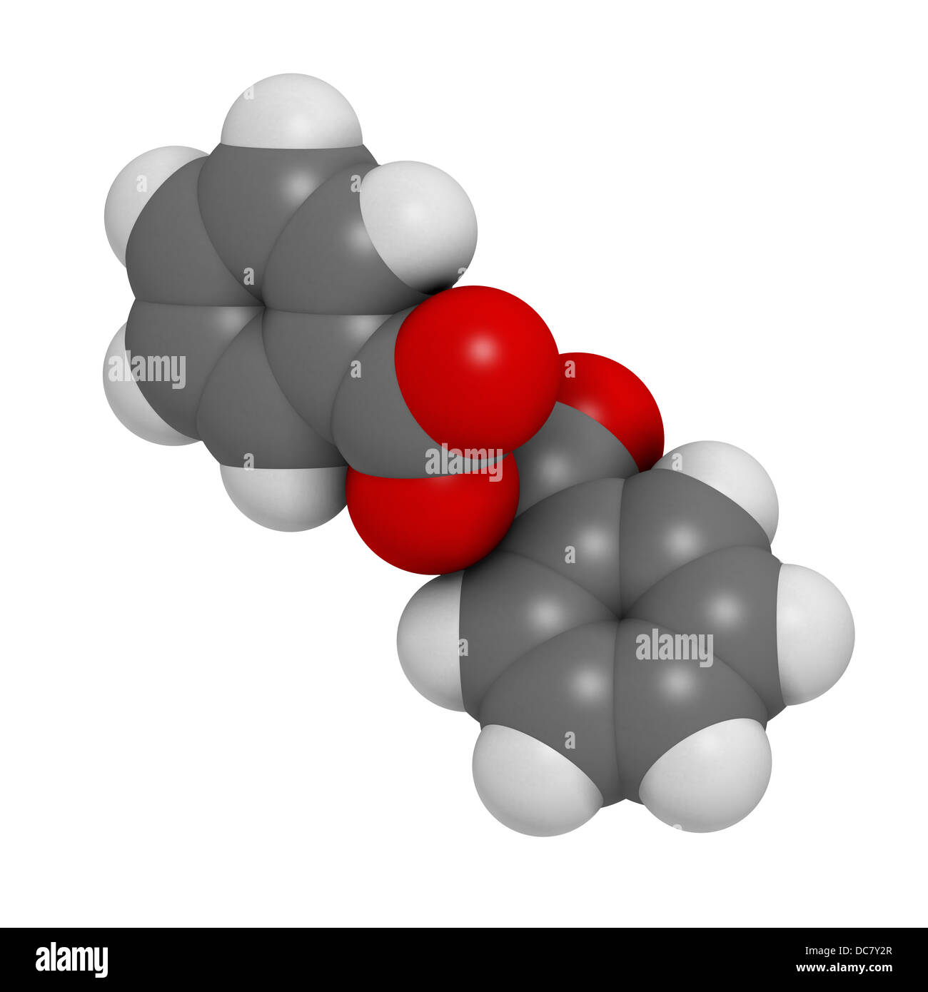 Benzoyl peroxide acne treatment drug, chemical structure. Also used to