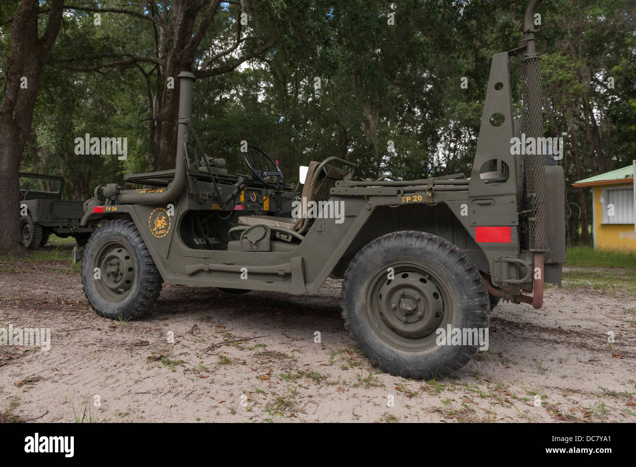 Restored Military vehicle located in Marion County Florida at a Military club meet. Stock Photo