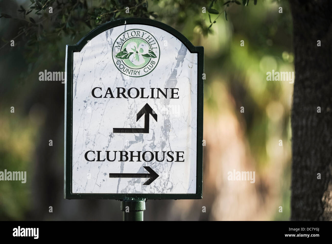 Golf Country Club House The Villages Florida USA EzHighway Sign