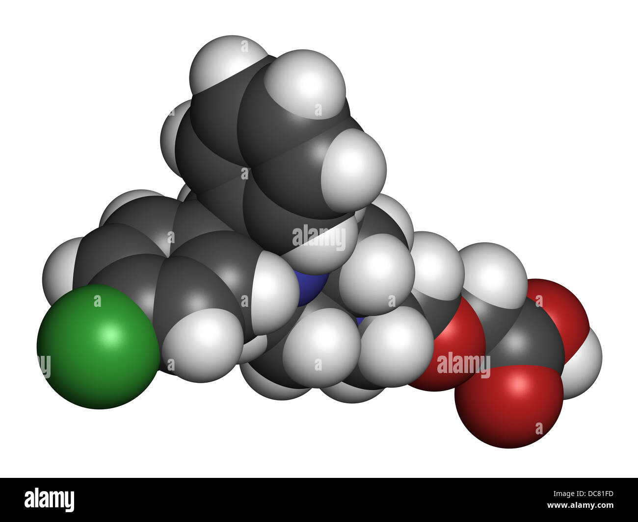 Cetirizine (levocetirizine) antihistamine drug, chemical structure