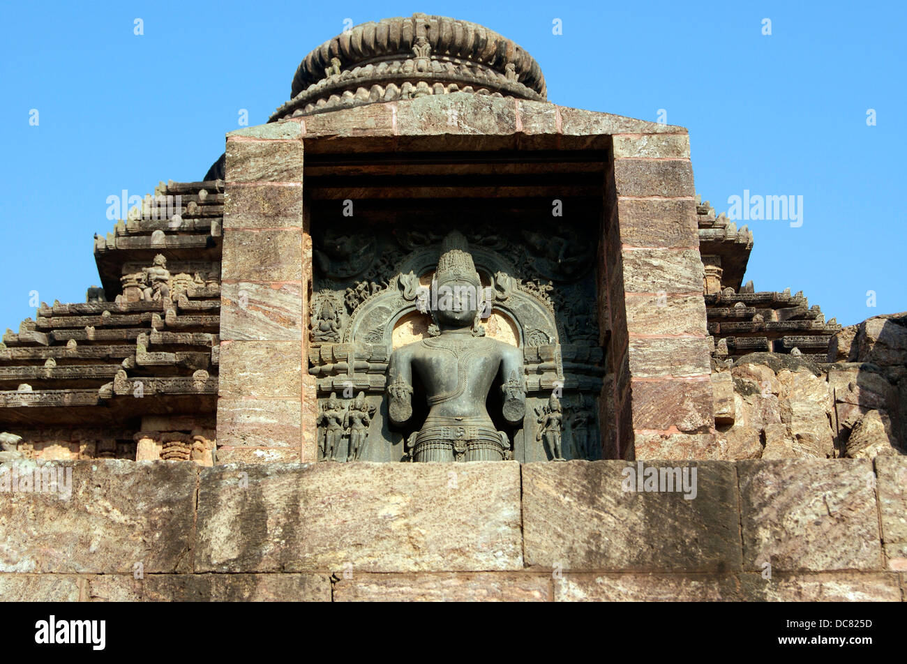 Sun God Statue on Konark Sun Temple India Stock Photo