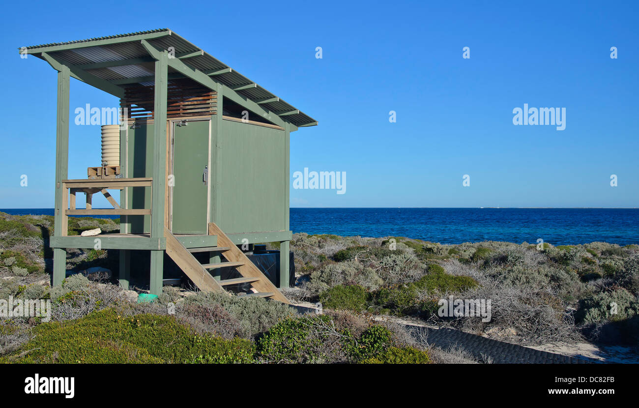 Public Toilet on The Abrolhos Islands Stock Photo