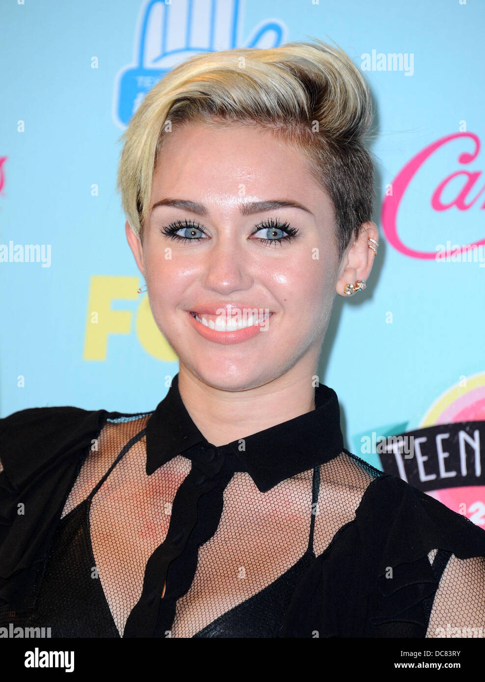 Los Angeles, California, USA. 11th Aug, 2013. Miley Cyrus attending the 2013 Teen Choice Awards - Press Room held at the Gibson Amphitheatre in Universal City, California on August 11, 2013. 2013 Credit:  D. Long/Globe Photos/ZUMAPRESS.com/Alamy Live News Stock Photo