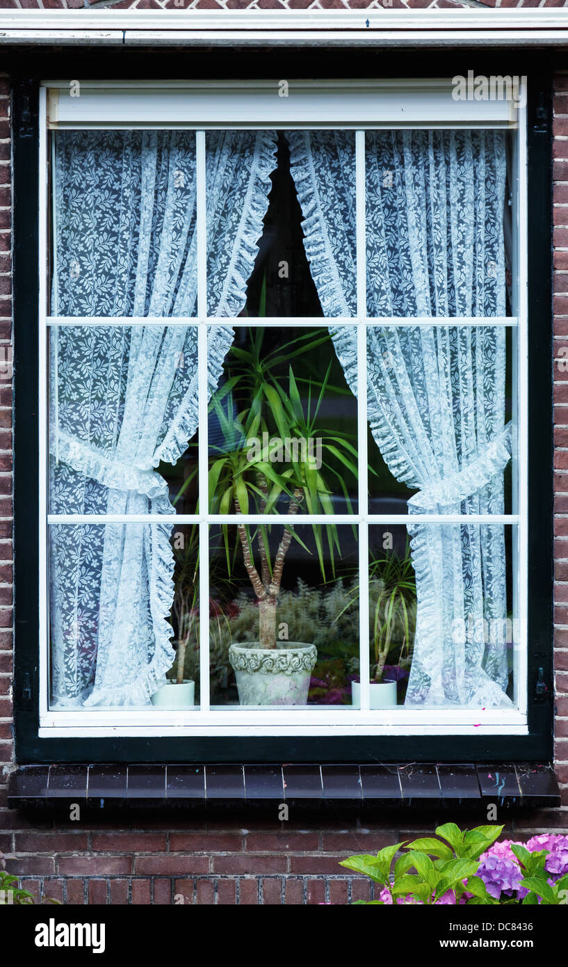 Old holland Window outdoor Stock Photo