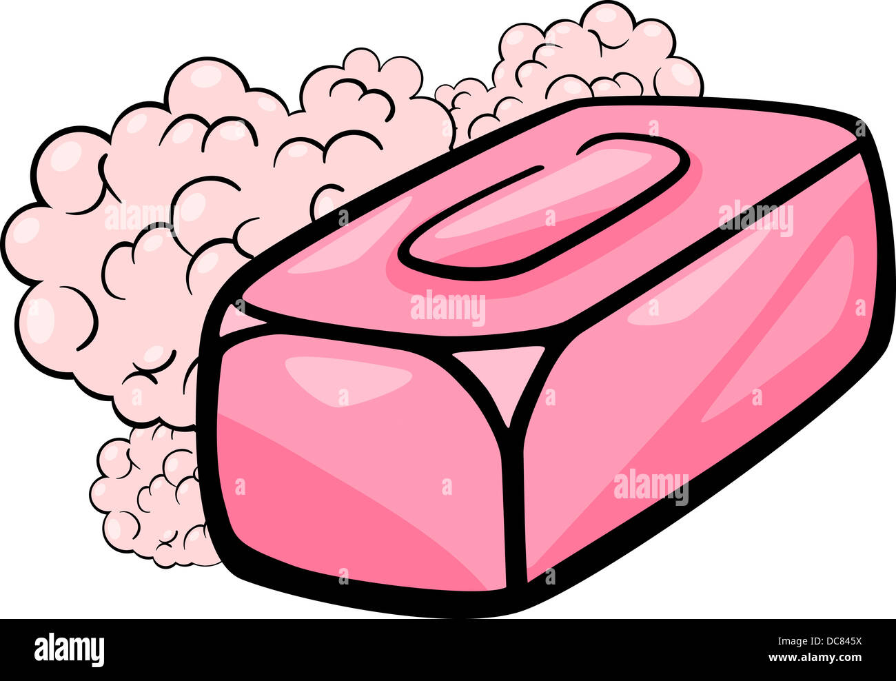 Cartoon Illustration of Soap with Foam Clip Art Stock Photo Alamy