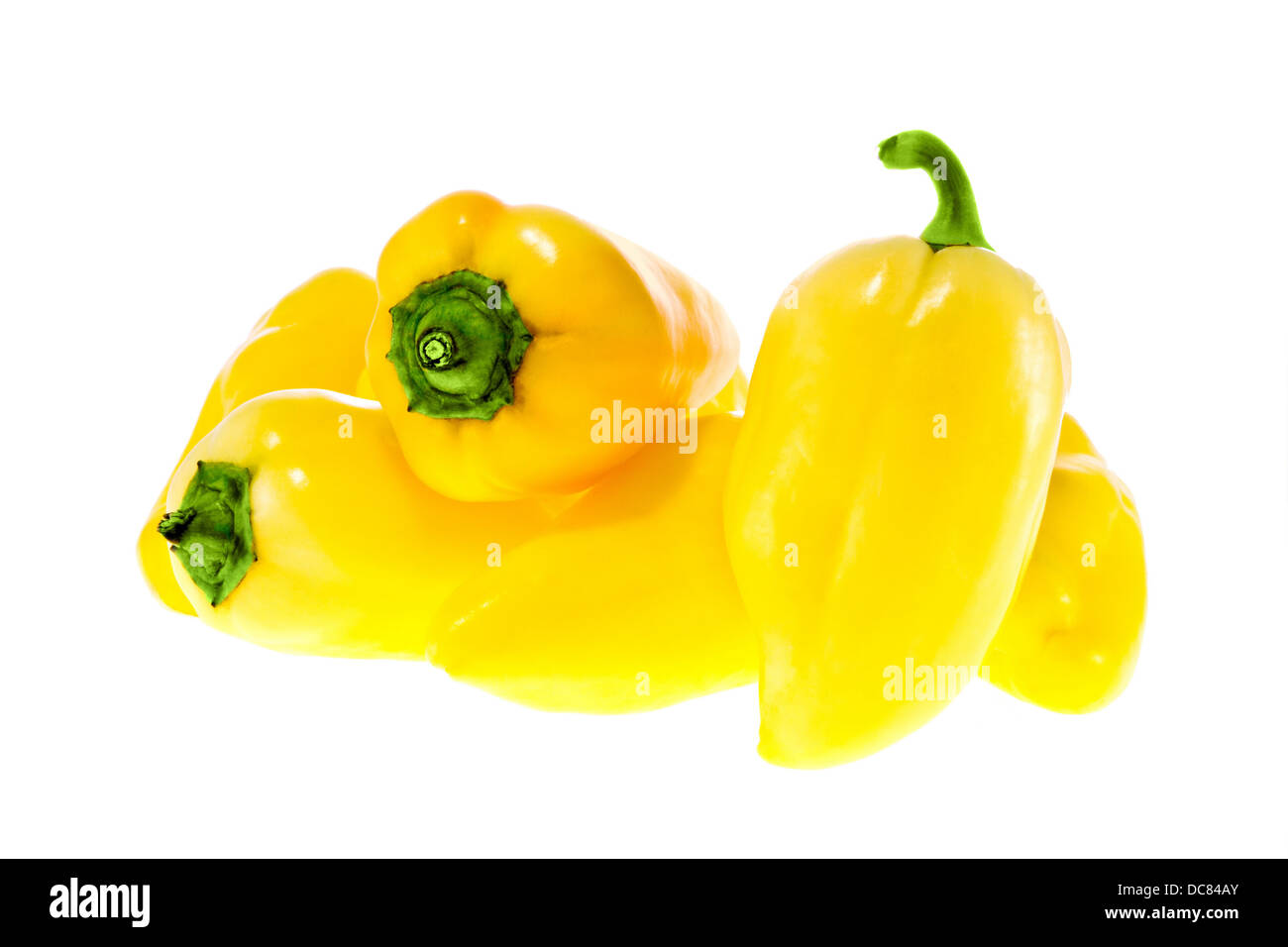 Bell peppers isolated on white background Stock Photo - Alamy