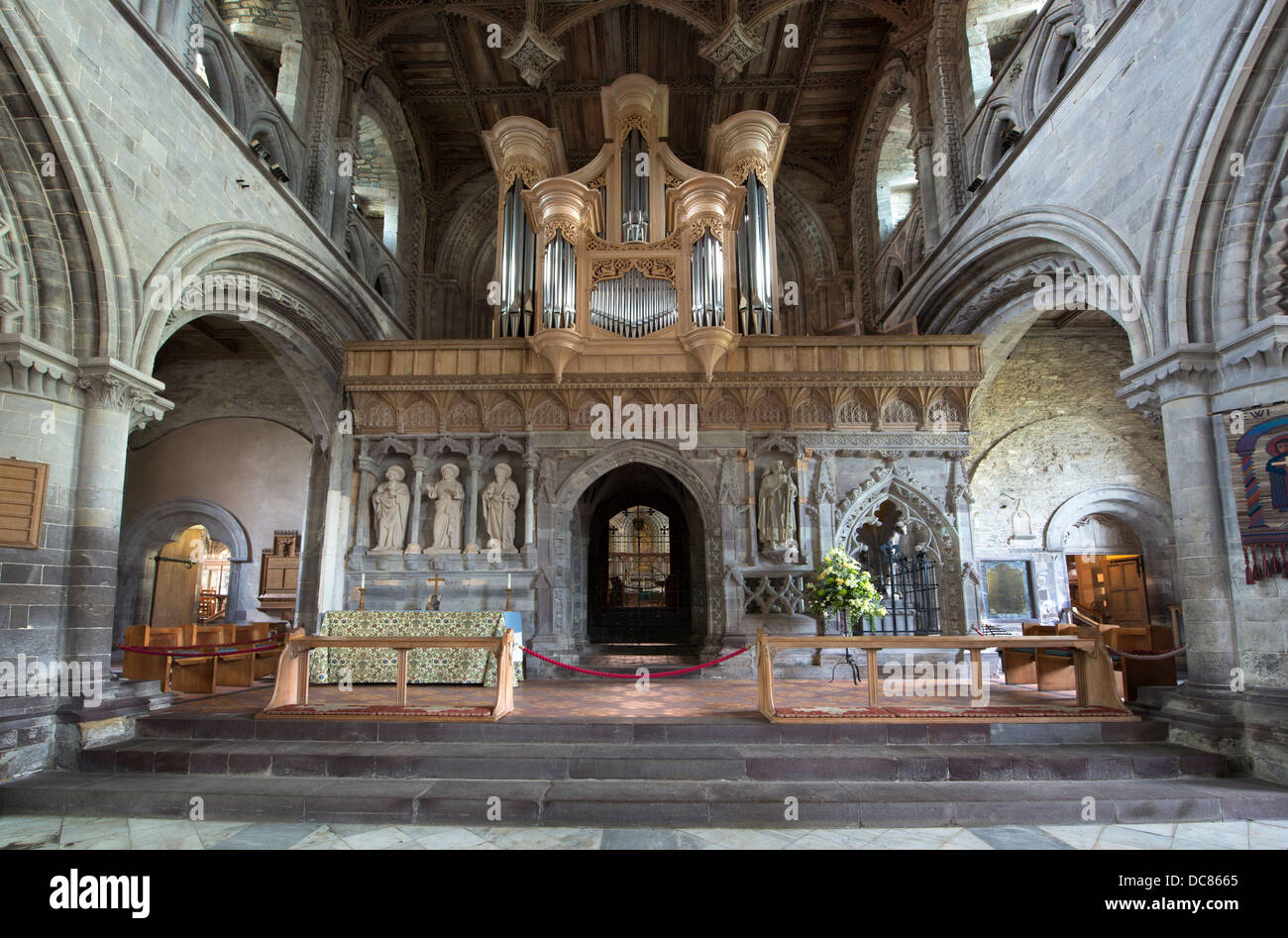 St. Davids Cathedral. The pulpitum or stone screen was constructed
