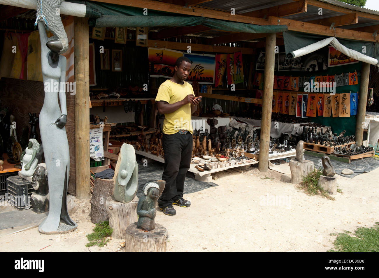 Craft market store, Knysna, Western Cape, South Africa Stock Photo