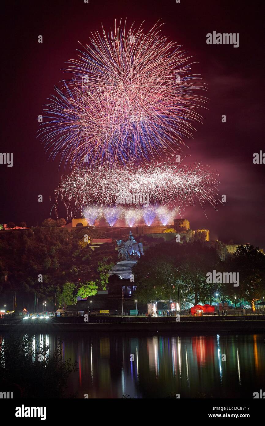 The Final Fireworks Of The Event Rhein In Flammen Lit Rhine