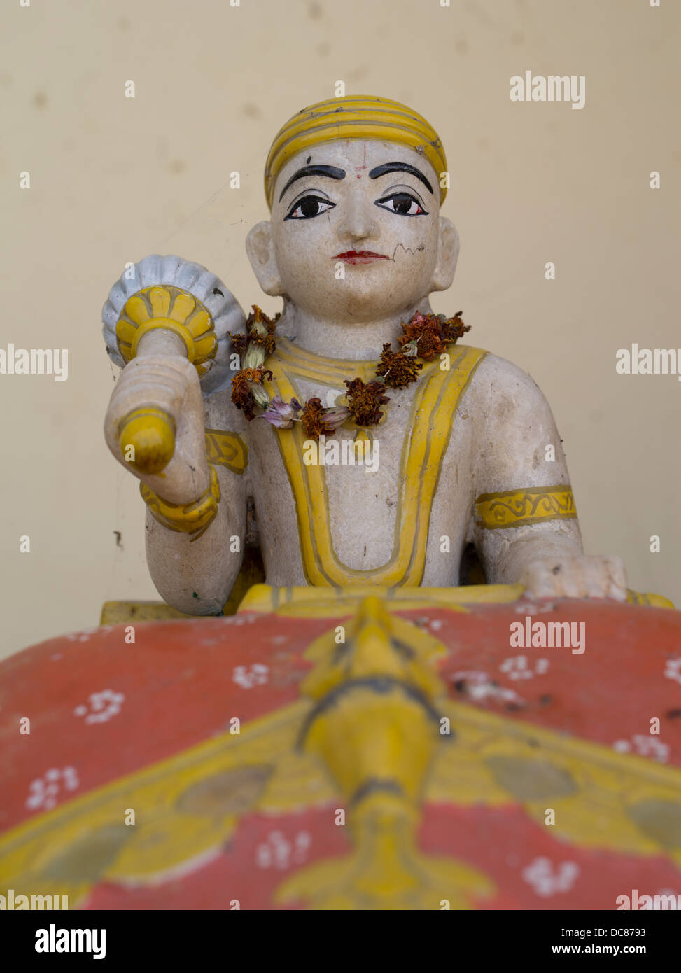 Small religious statue Ramnagar Fort on the banks of the Ganges River