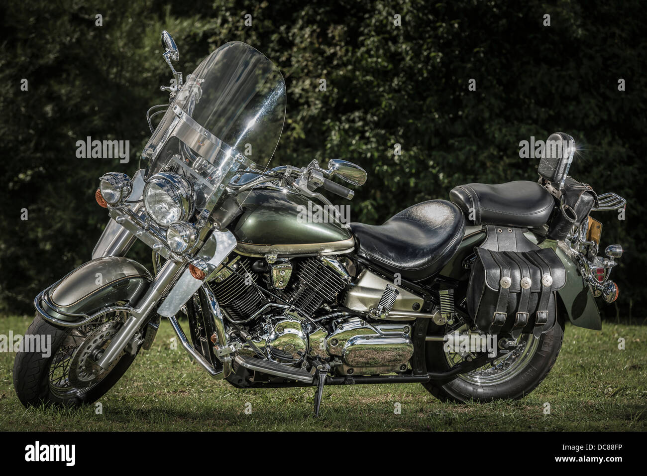 Yamaha XVS 1100A Dragstar Motorcycle Stock Photo