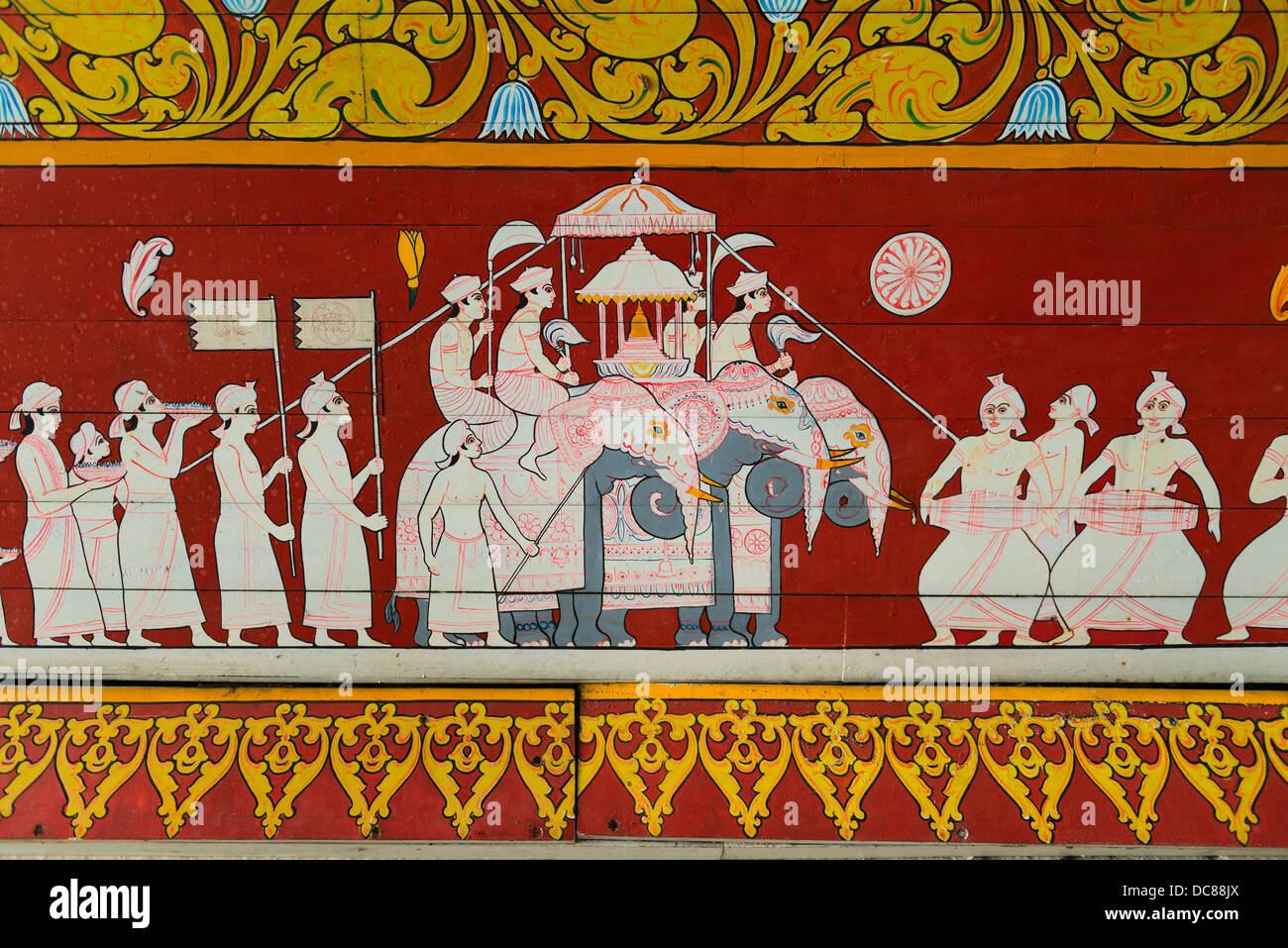 Sri Lanka Wall Art Kandy Dalada Perahera Elephant Sacred Tooth Relic Gold Silver
