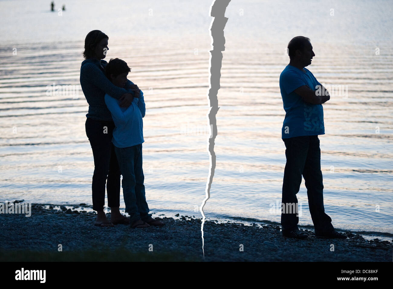 A family is split up after a divorce Stock Photo Alamy