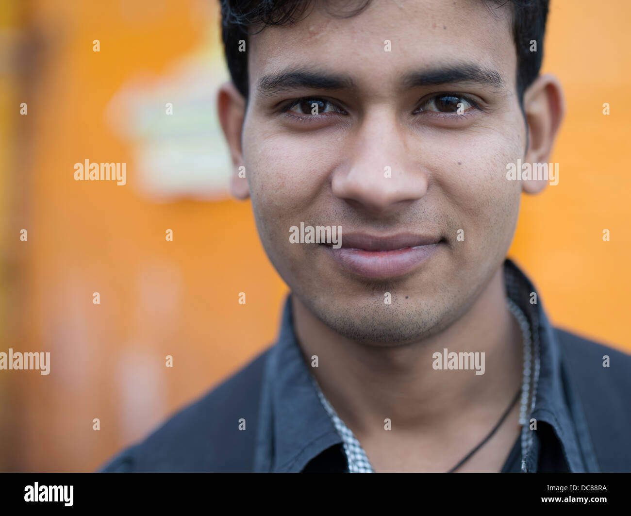 Portrait of pilgrim who had traveled to the Ganges River ( Varanasi ...