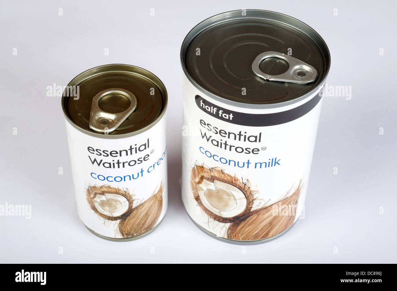 Waitrose essentials coconut cream and coconut milk Stock Photo