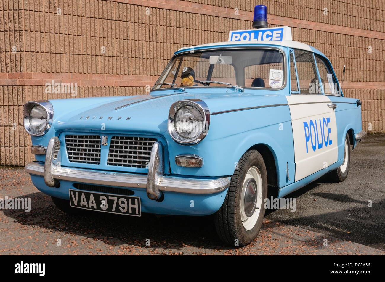 Triumph Herald police car from 1959 Stock Photo