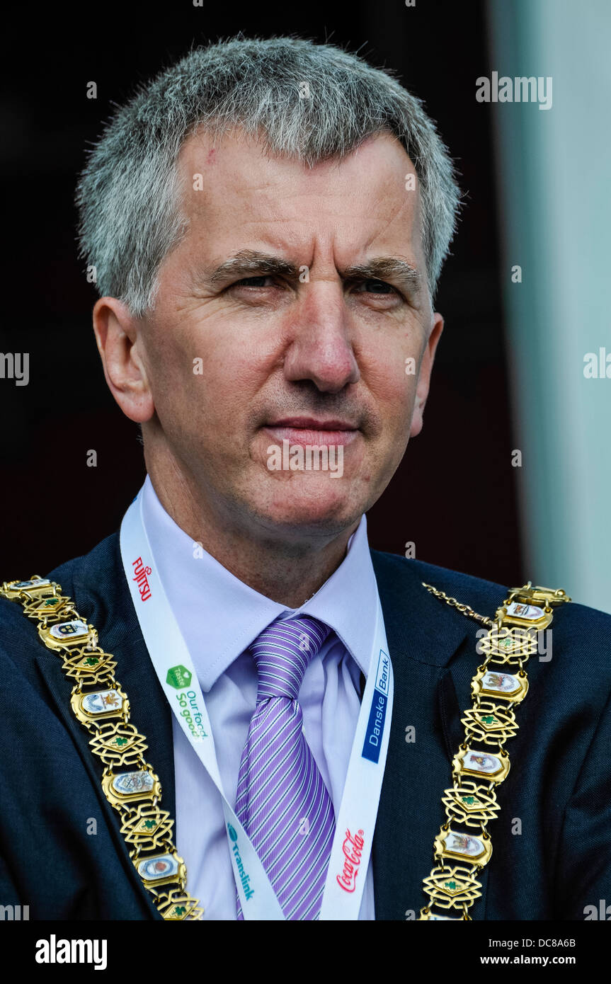 Lord Mayor of Belfast (2013/14) Máirtín Ó Muilleoir Stock Photo