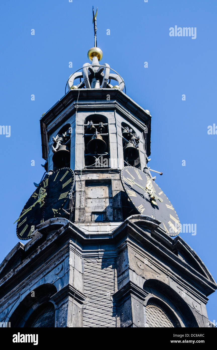 Bell tower of a church in Amsterdam Stock Photo