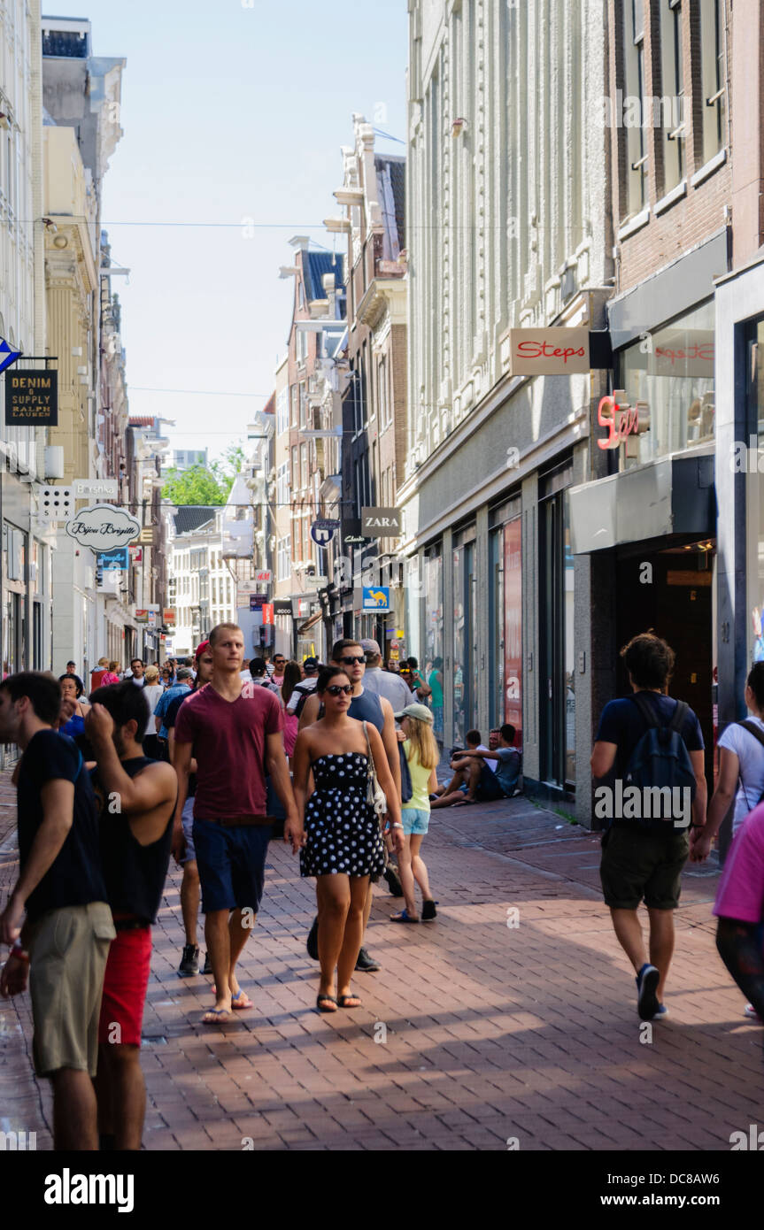 Kalverstraat in Amsterdam, one of the main shopping streets Stock Photo -  Alamy
