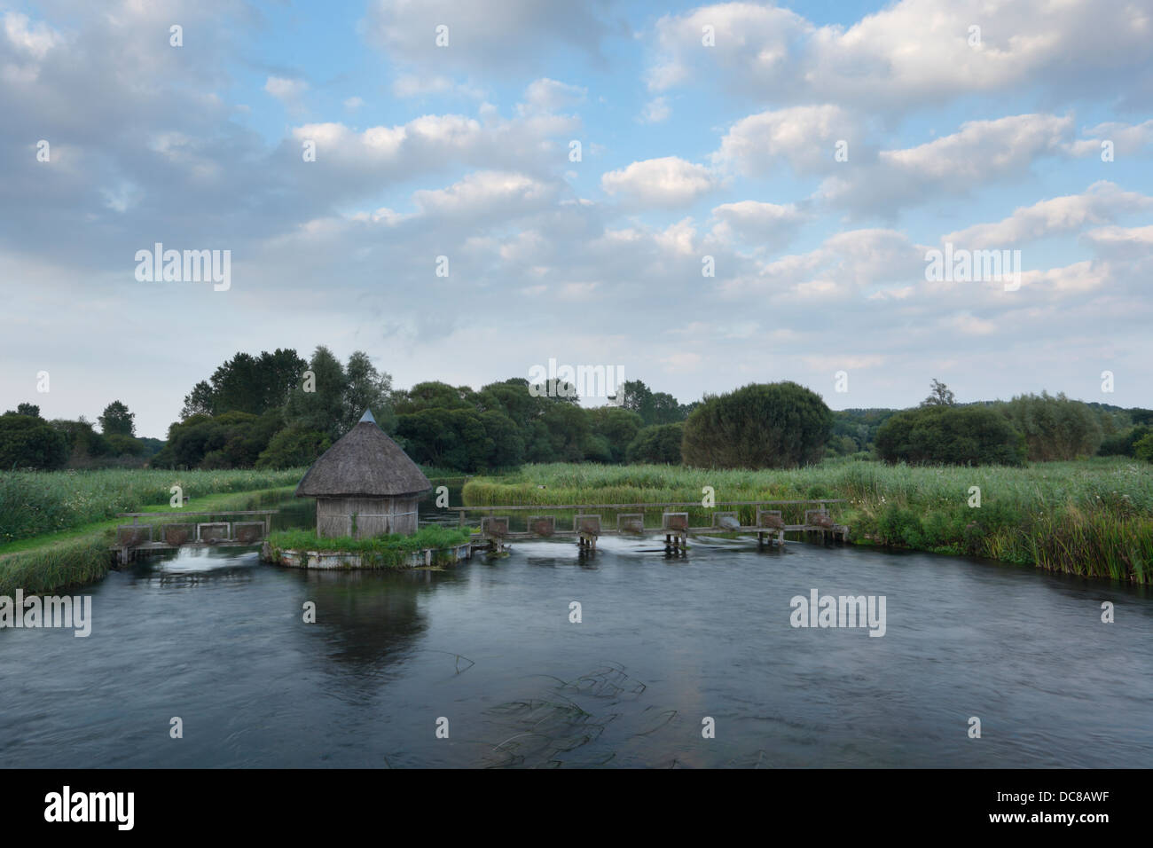 Eel traps and Fishing Hut on the River Test, part of the Langford