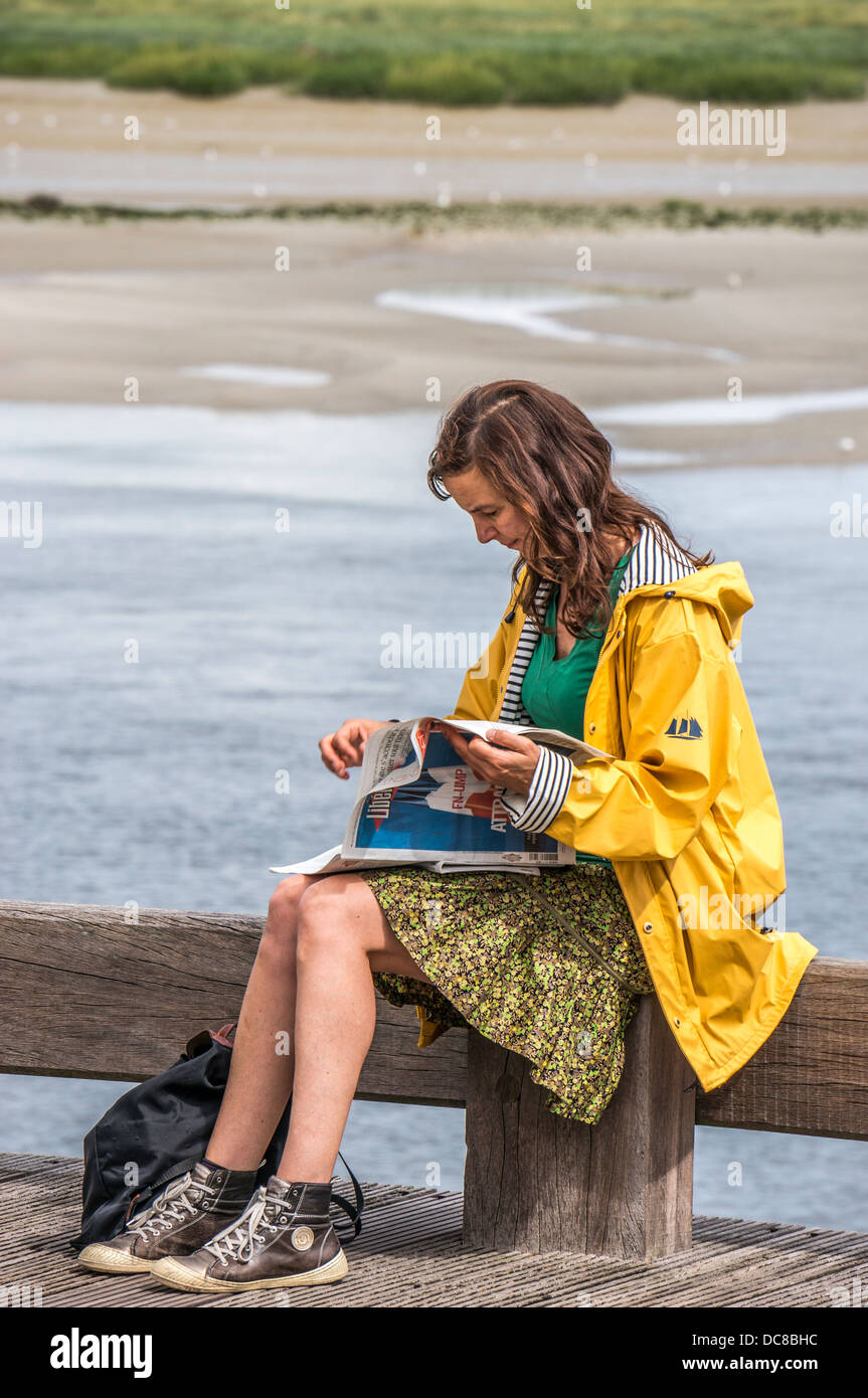 French Woman Reading Stock Photos French Woman Reading Stock