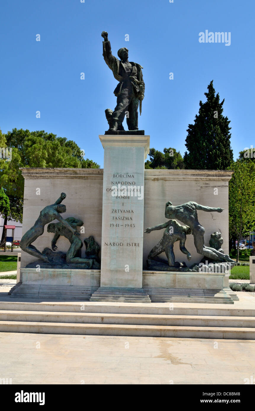 World War Two memorial sculpture in Titov Park Pula Istria Croatia Stock Photo