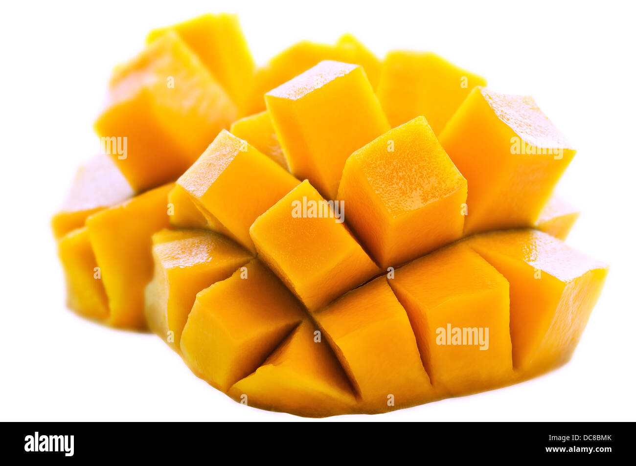 Sweet Fresh Juicy Mango with clipping path Stock Photo