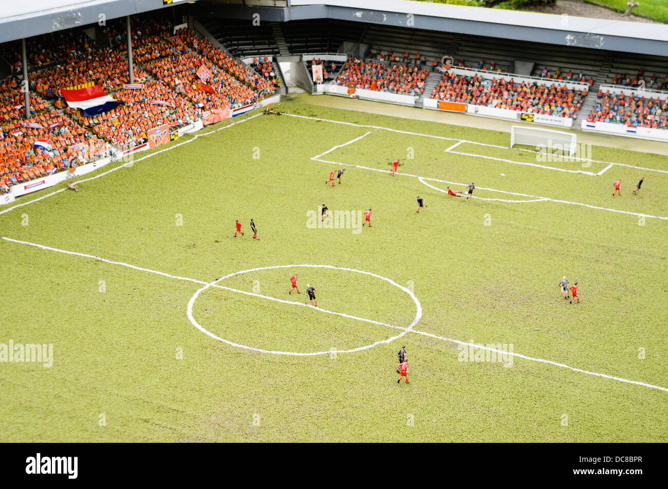 Stadion Feijenoord (De Kuip) football stadium, (Rotterdam), at Madurodam Interactive Miniture Park, Netherlands Stock Photo