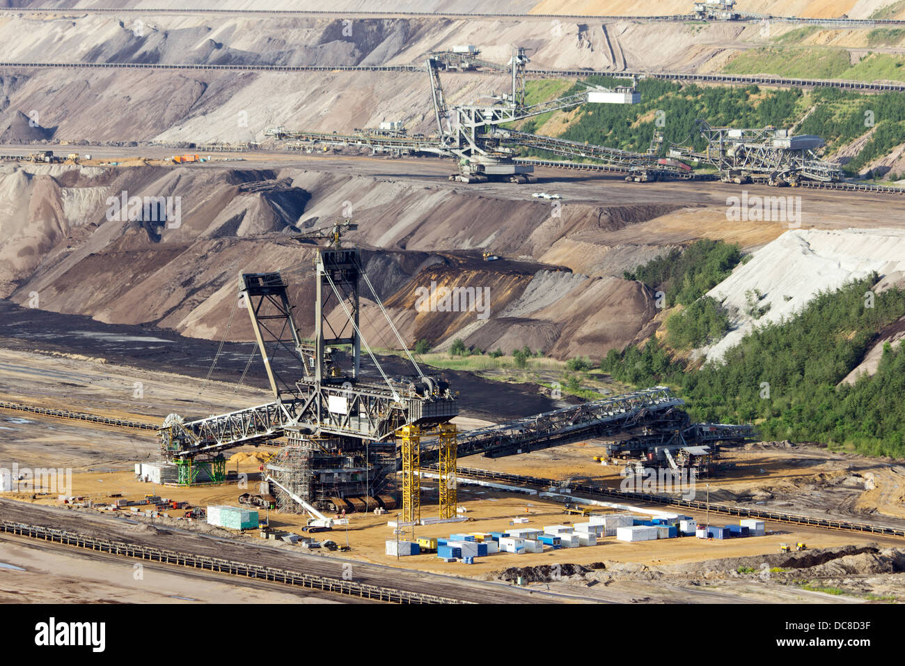 Brown coal mine Stock Photo