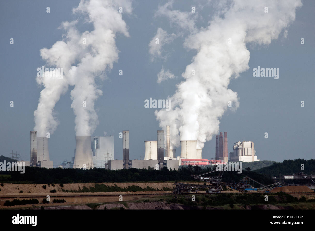 Brown coal power plant Stock Photo Alamy