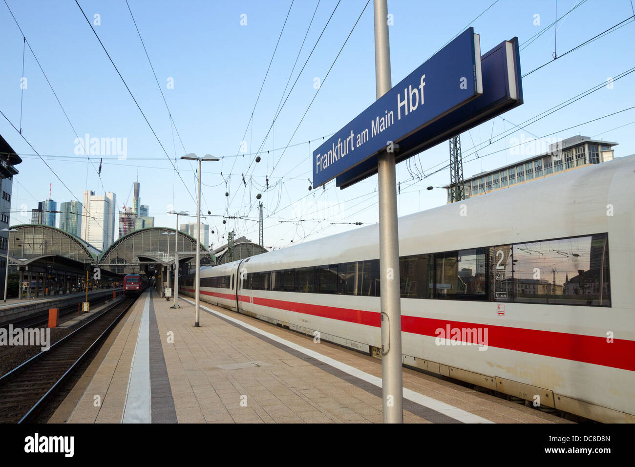 Frankfurt central train station Stock Photo