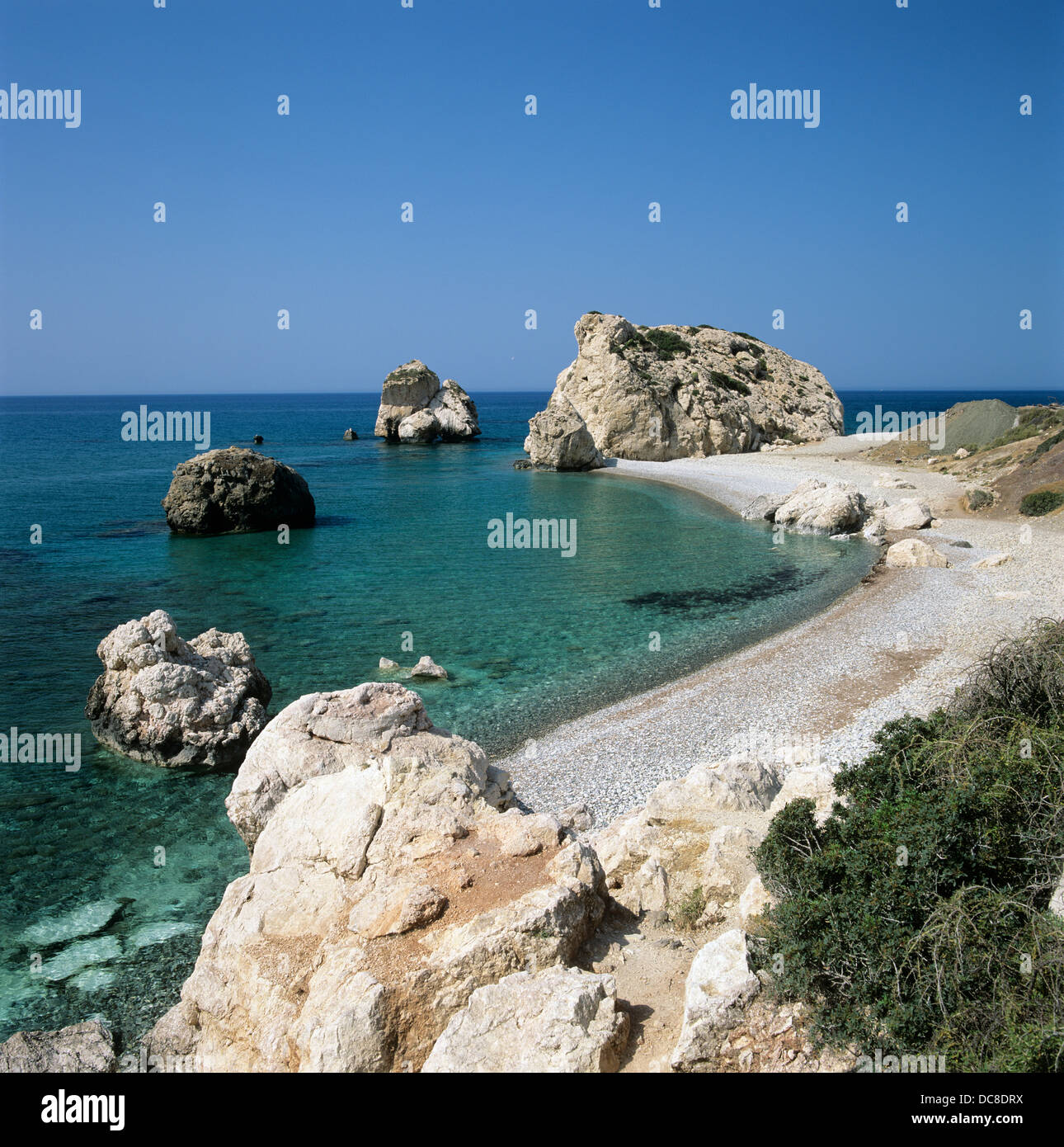 Aphrodite's Rock (Petra Tou Romiou), Cyprus Stock Photo