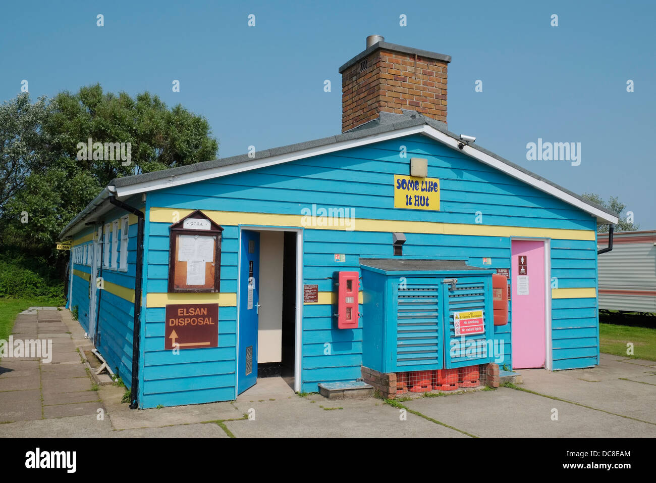 A toilet and shower block at the Southwold Camping and Caravan Site