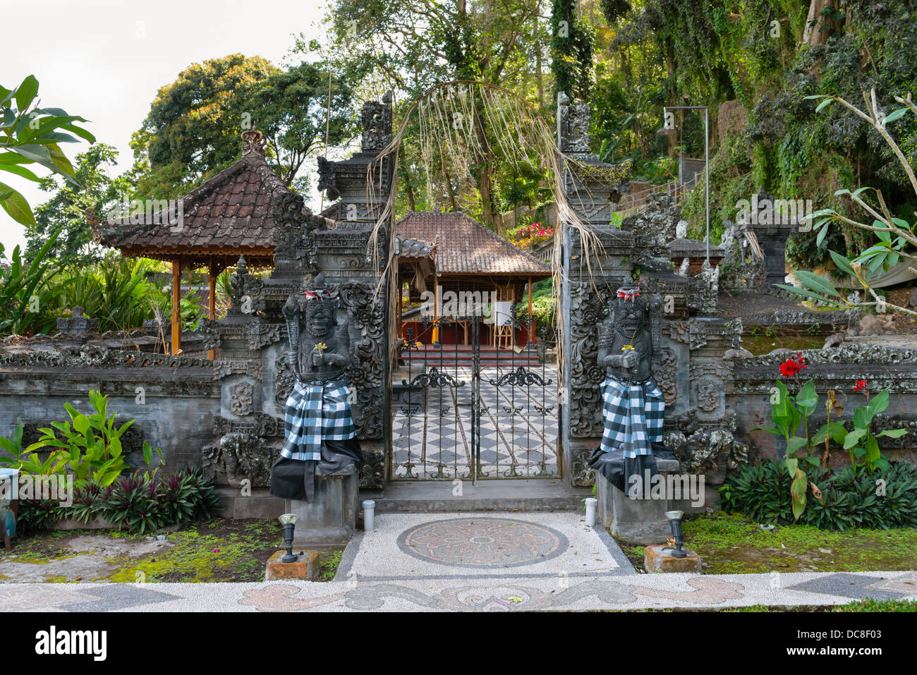 Traditional Balinese architecture. Candi bentar split gate of a temple. Stock Photo