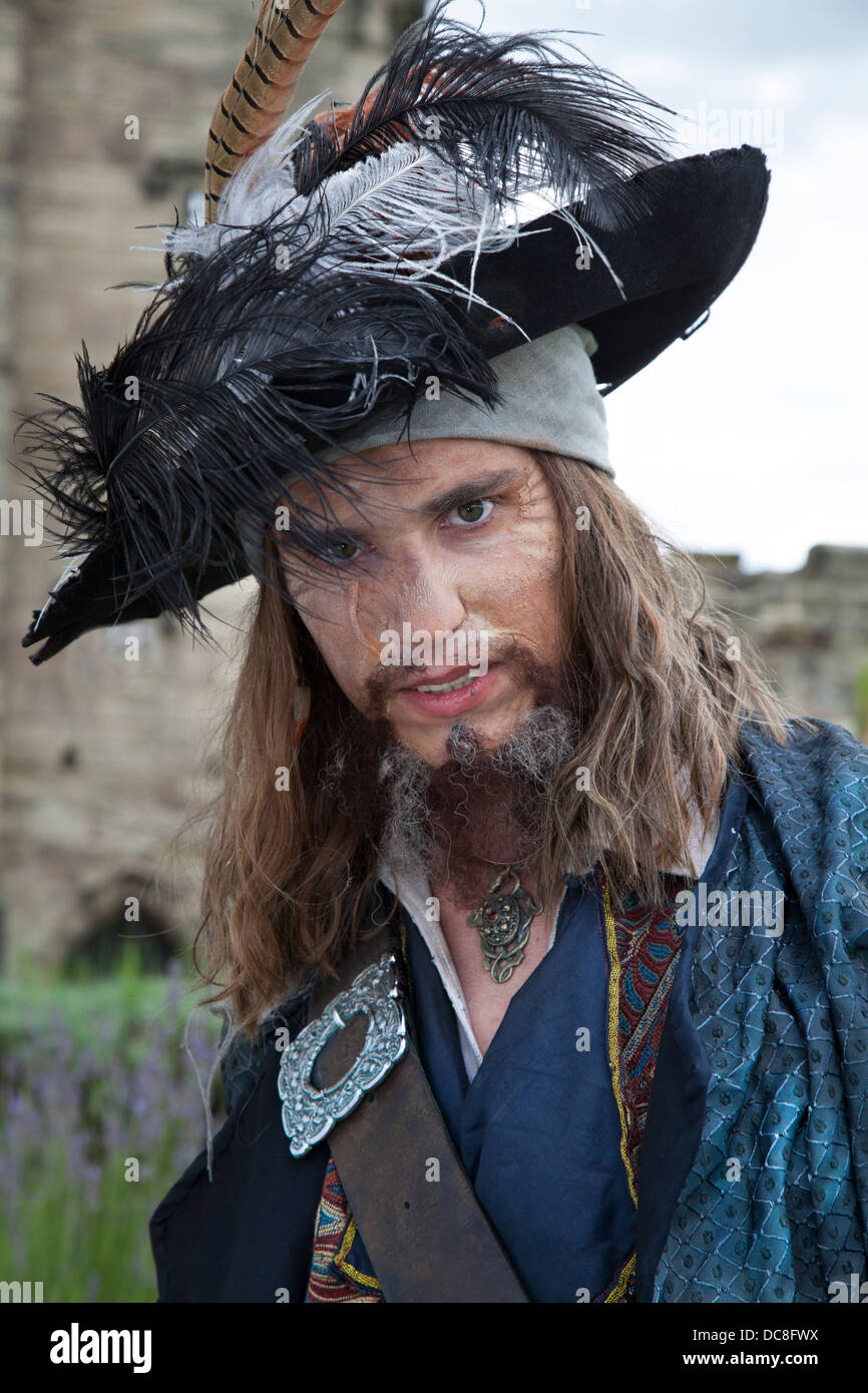 Look-A-Likes" Jason Coster, 23 as Captain Barbossa at the Tutbury Castle,  event in Derbyshire, UK Stock Photo - Alamy