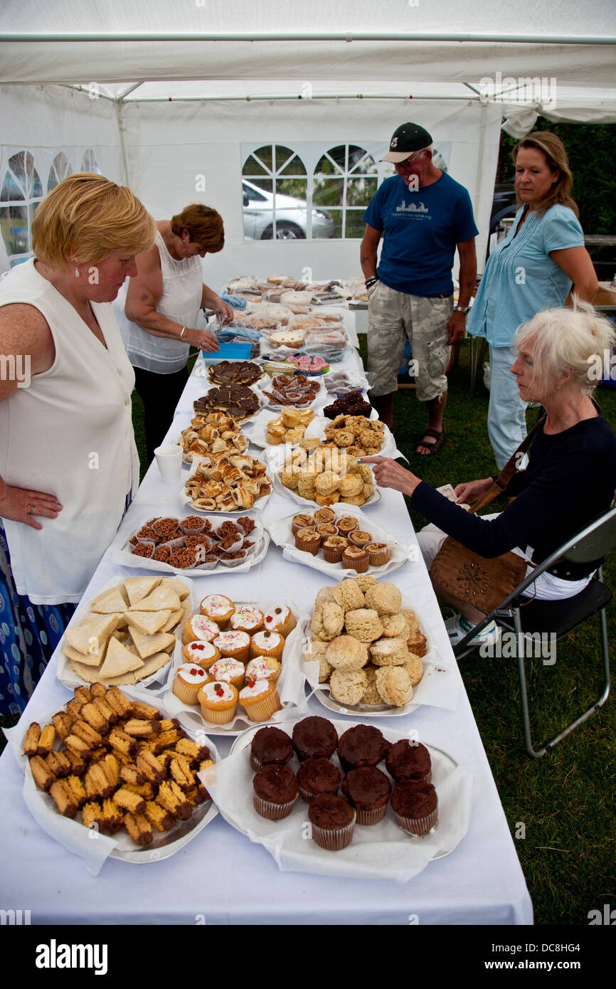Cake Stall, Fairwarp Village Fete, Fairwarp, Sussex, England Stock