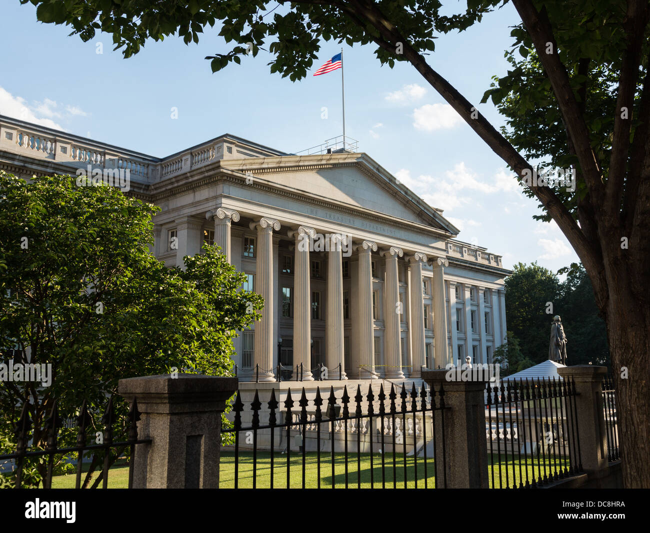 US Treasury Building in Washington DC, USA Stock Photo