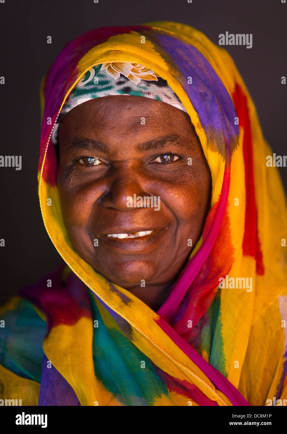 Portrait Of A Woman, Island Of Mozambique, Mozambique Stock Photo