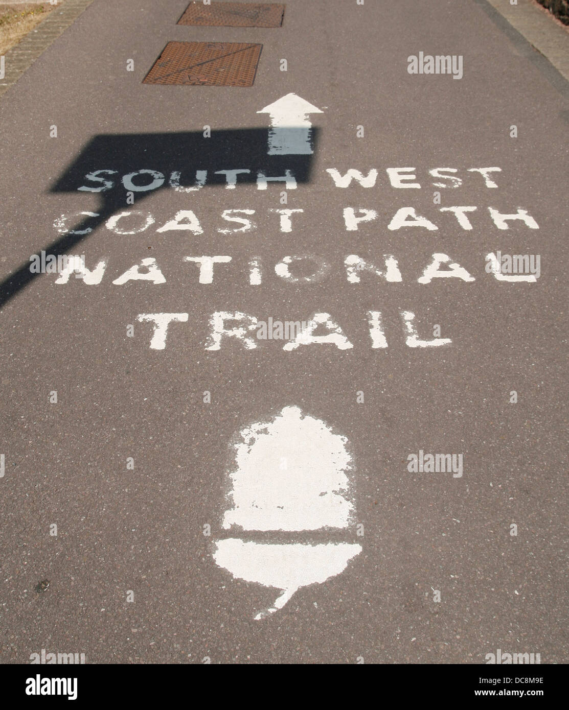 South West Coast Path National Trail start point Minehead Somerset England UK Stock Photo
