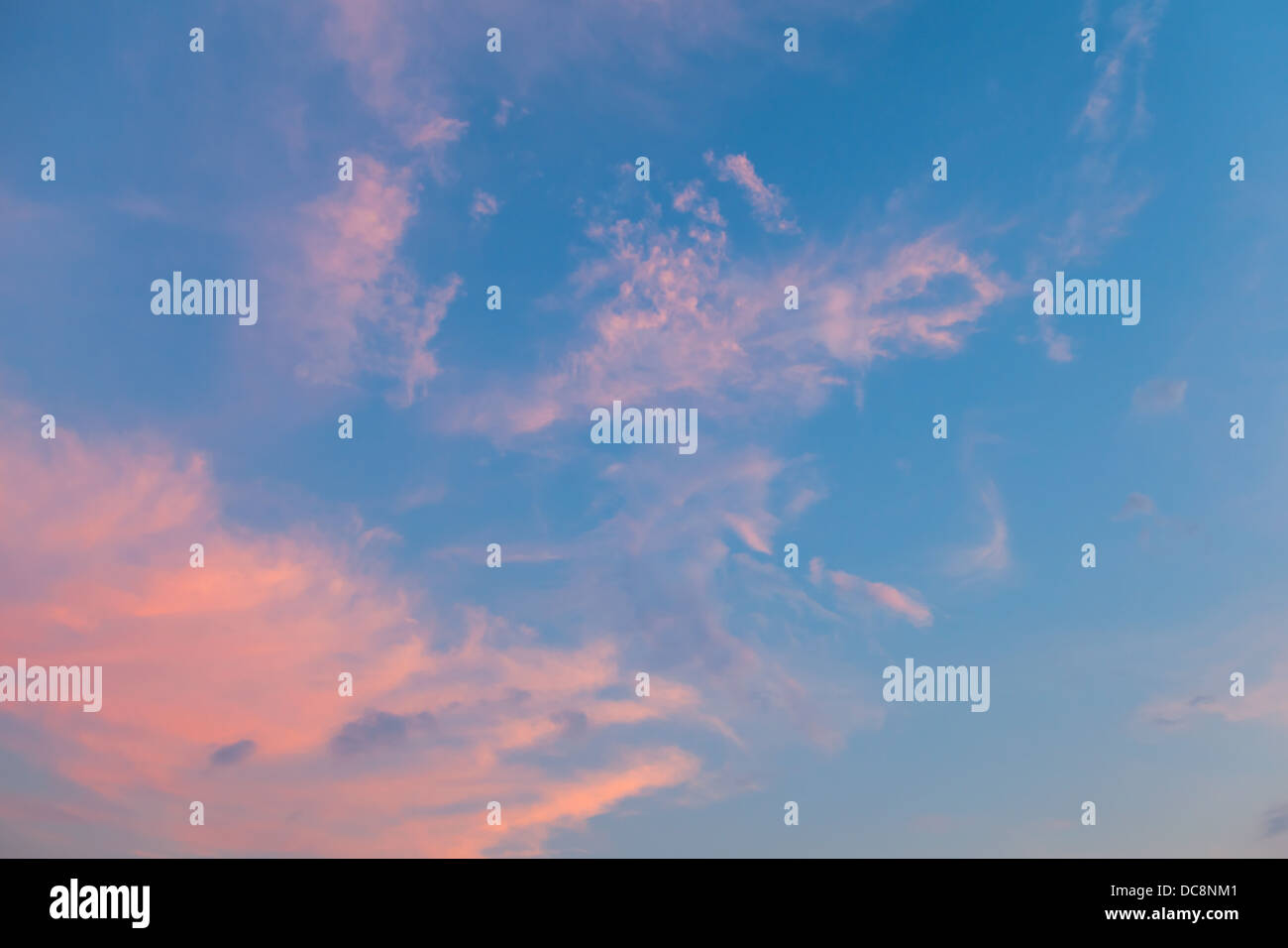 Morning cloudy sky background texture Stock Photo