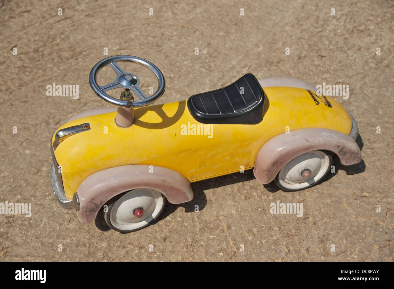Yellow toy car Stock Photo Alamy