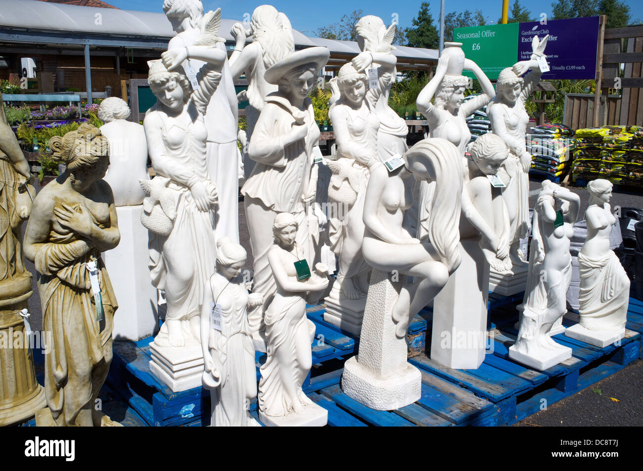 Garden Statues For Sale At Garden Centre Stock Photo 59201622 Alamy