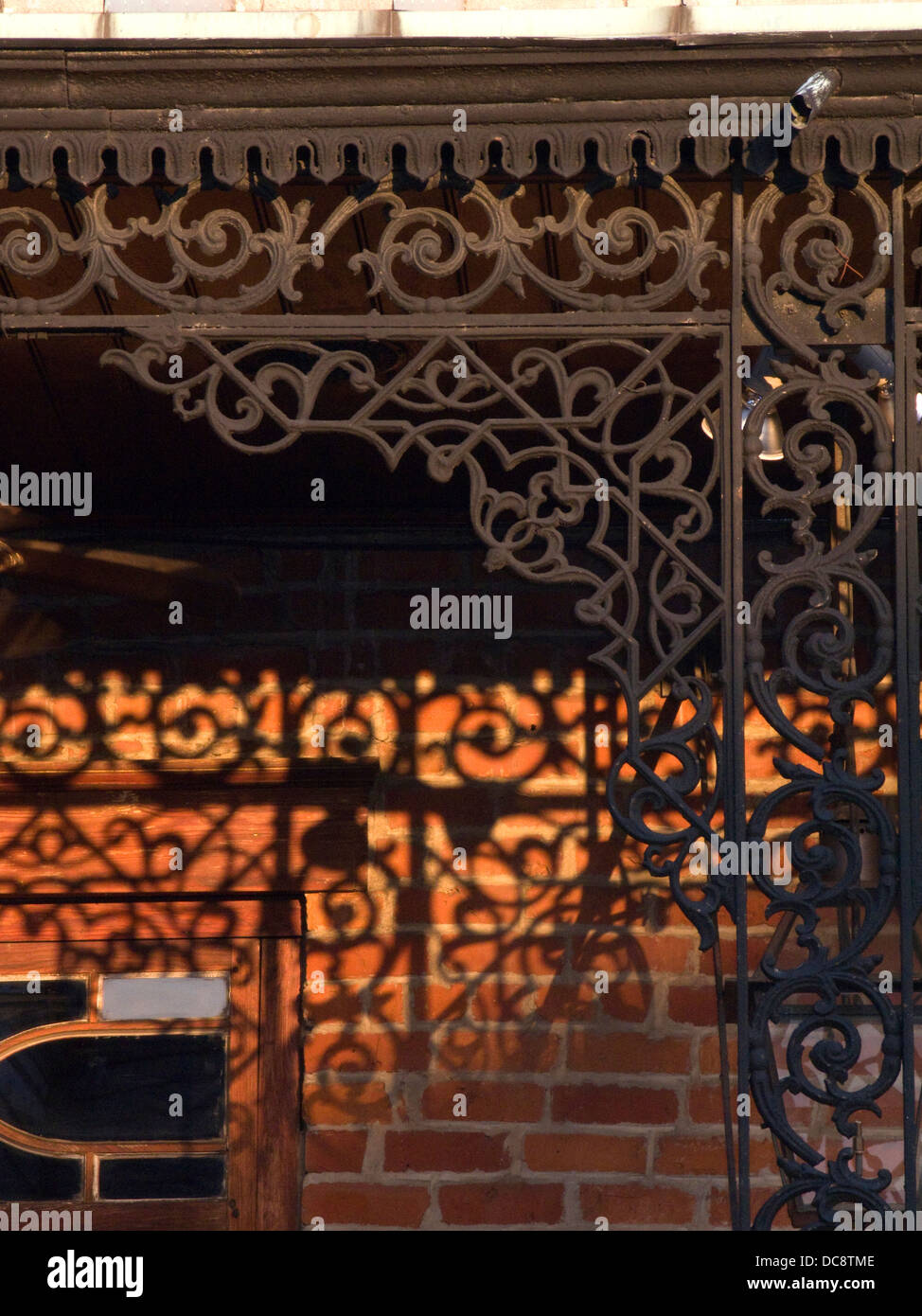 CAST IRON RAILINGS ON BALCONY BOURBON STREET FRENCH QUARTER NEW ORLEANS ...