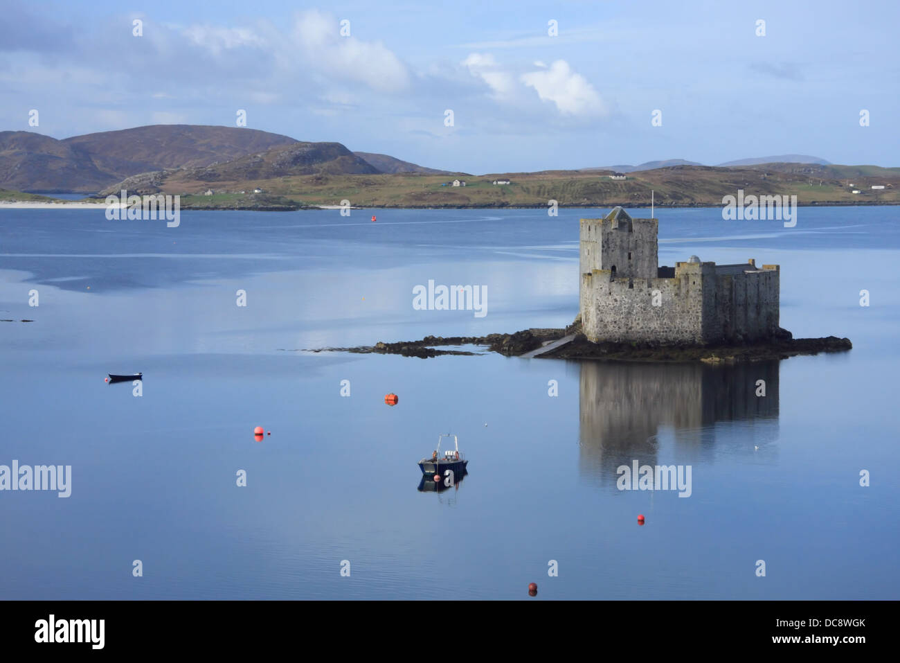 Kisimul Castle seat of Clan MacNeil in the harbour of Castlebay on the Isle of Barra, Outer Hebrides, Scotland Stock Photo