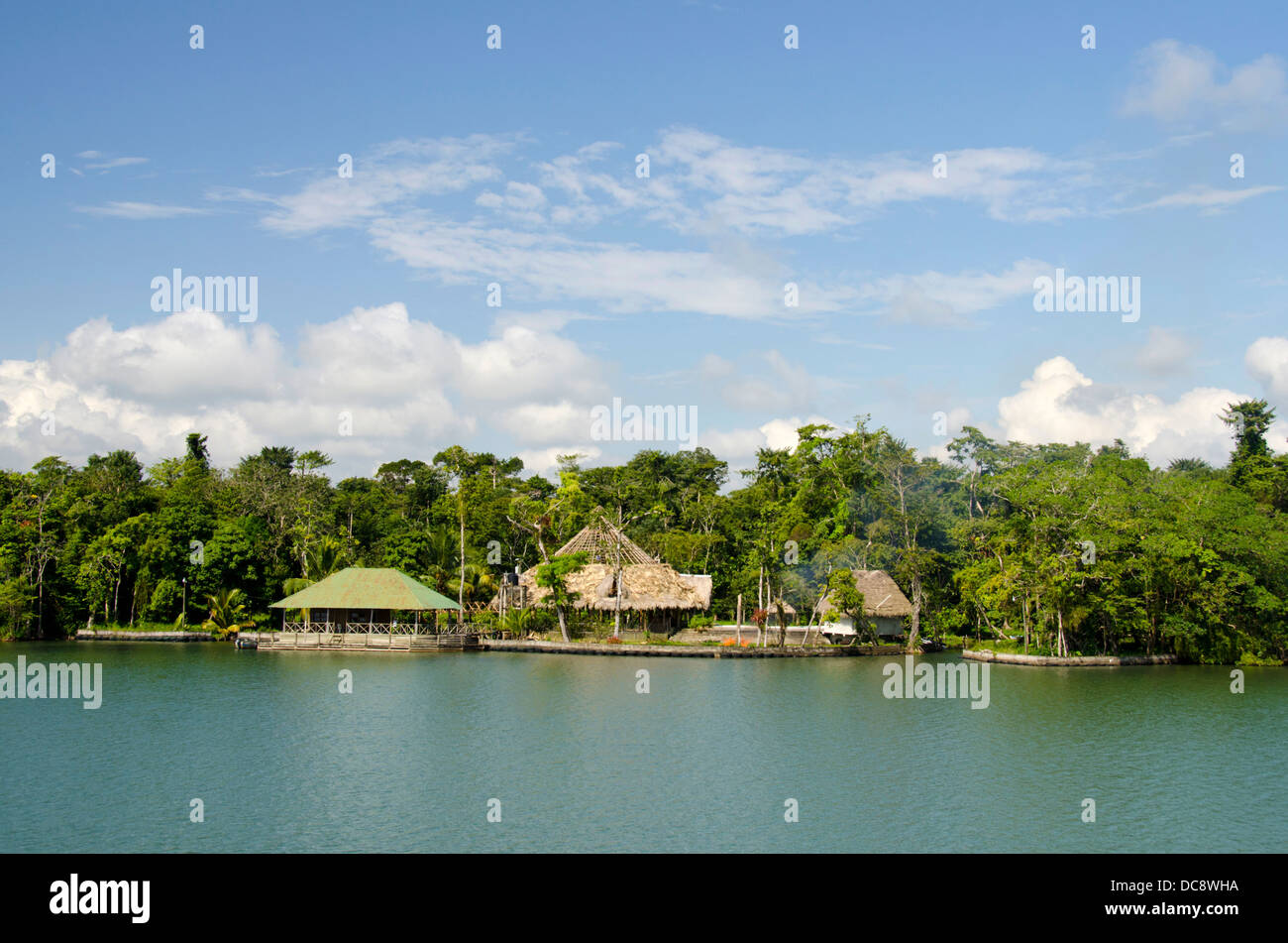 Guatemala, Rio Dulce National Park. Rio Dulce runs from the Caribbean