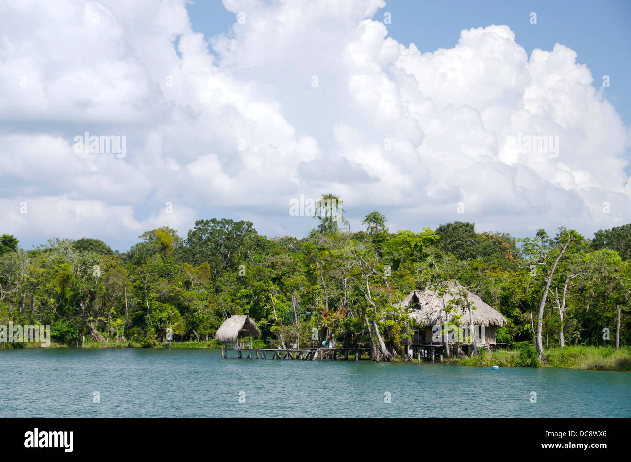 Guatemala, Rio Dulce National Park. Rio Dulce runs from the Caribbean