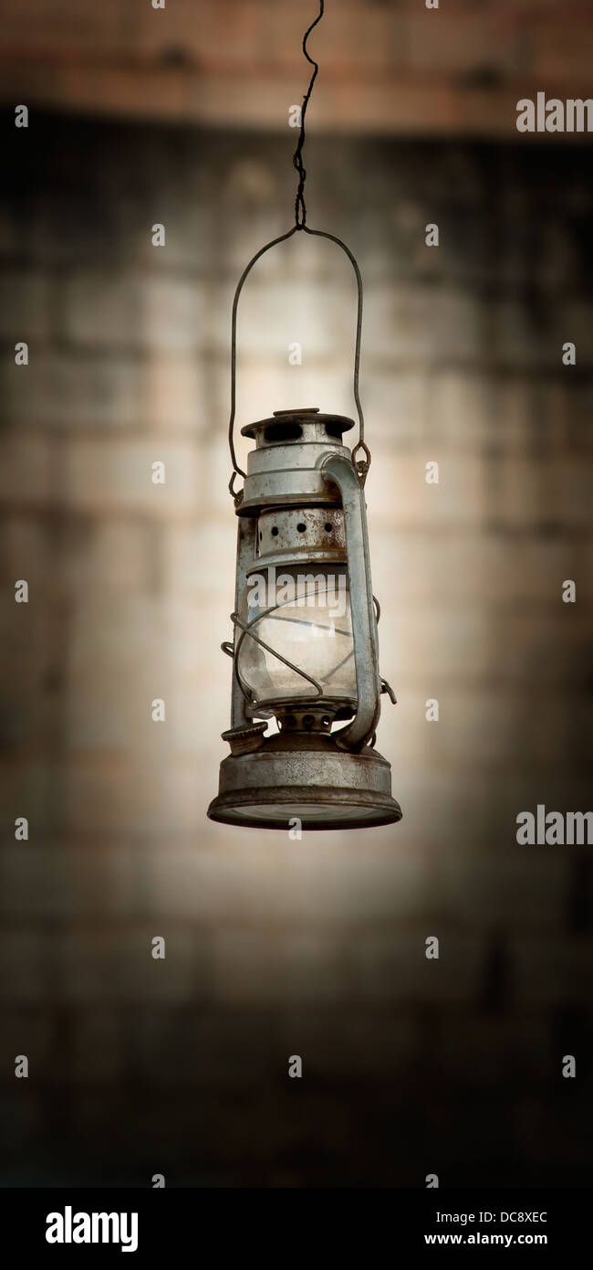 Old Oil Lantern Stock Photo