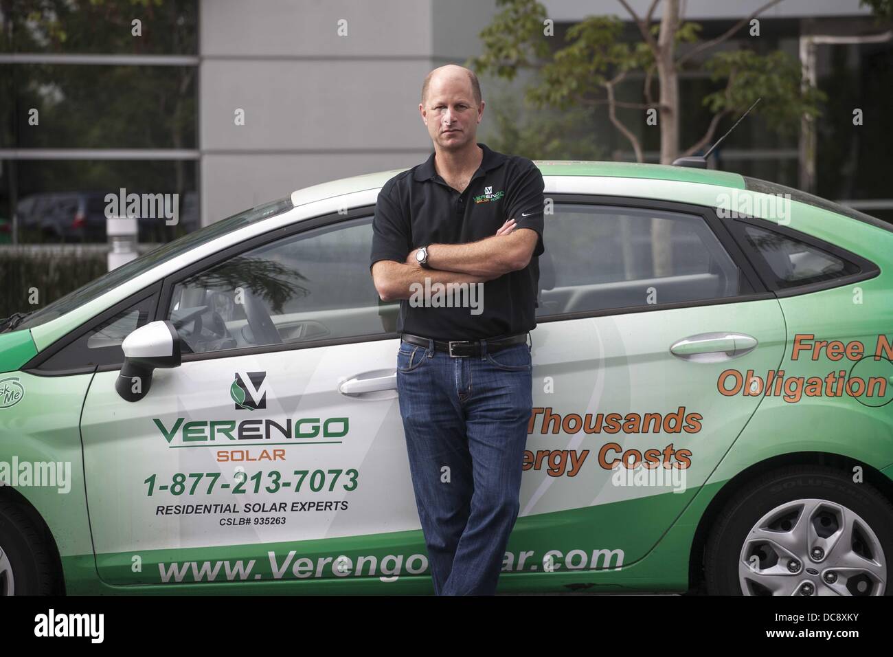 Aug. 7, 2013 - Los Angeles, California, U.S - Ken Button,  president of Verengo Solar, a solar rooftop installation company in Torrance. (Credit Image: © Ringo Chiu/ZUMAPRESS.com) Stock Photo