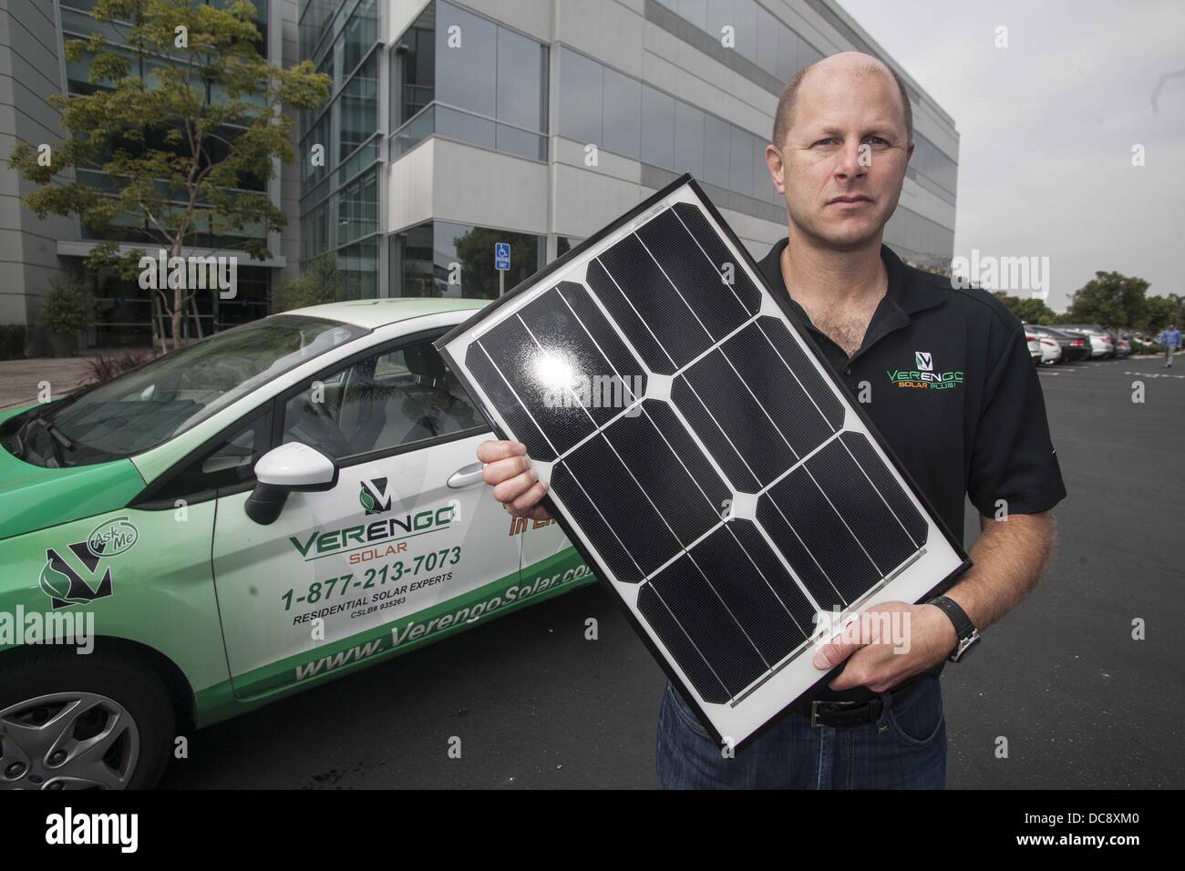 Aug. 7, 2013 - Los Angeles, California, U.S - Ken Button,  president of Verengo Solar, a solar rooftop installation company in Torrance. (Credit Image: © Ringo Chiu/ZUMAPRESS.com) Stock Photo